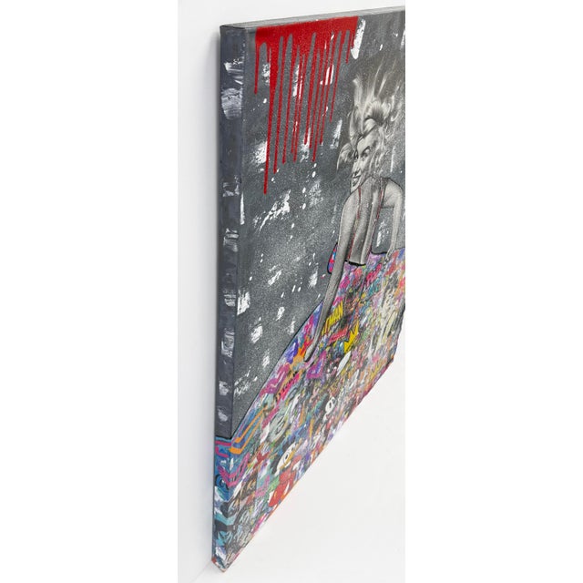 Original acrylic painting on canvas with diamond dust. Hand signed on front; signed and titled on verso by Jozza. Canvas...