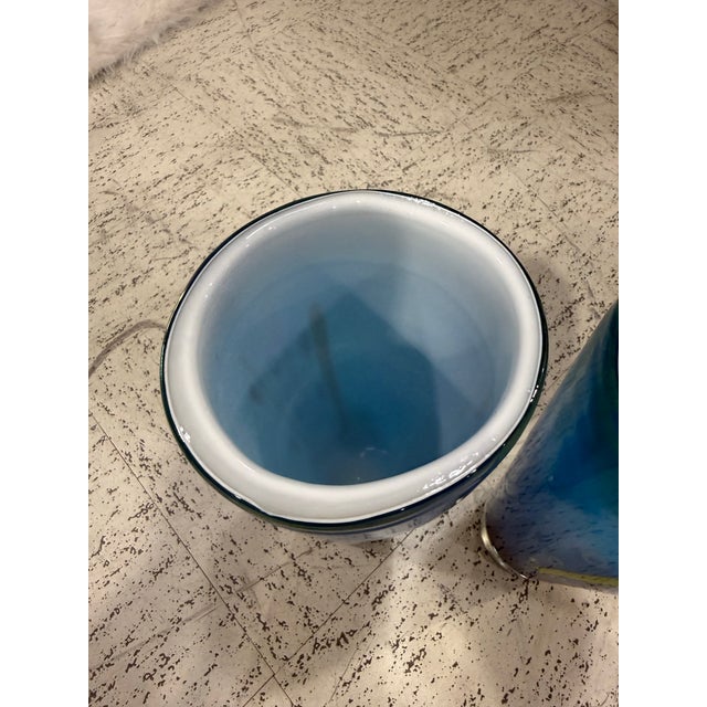 Modern Vintage Murano Art Glass Vase Millifiore Glass Attrib Dino Martens Lot of 2 For Sale - Image 3 of 6