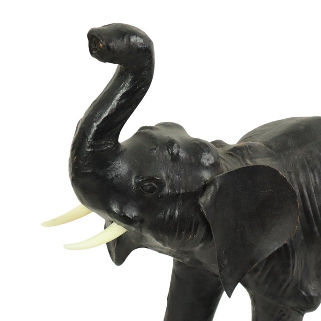 Large Vintage Leather Elephant in the style of Omersa, 1970s For Sale - Image 10 of 13