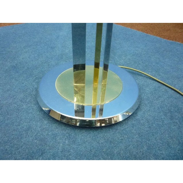 1970s Regency Italian Brass & Chrome Floor Lamp, 1970s For Sale - Image 5 of 10