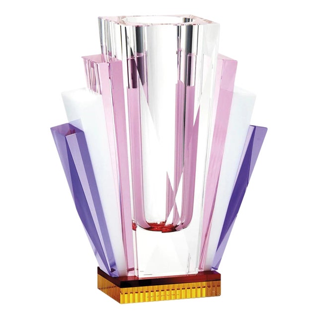 South Beach Crystal Vase by Reflections Copenhagen For Sale