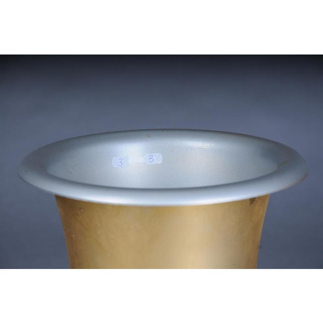 Hollywood Regency Hollywood Regency Style Acrylic Gold Goblet Vase For Sale - Image 3 of 11