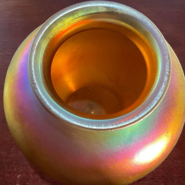 A Fine Steuben Frederick Carder era gold Aurene Glass Vase, signed and numbered at base Steuben Aurene 2683 the last...