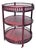 Vintage Tiered McGuire Bamboo and Rattan Table or Cart on Brass Casters For Sale