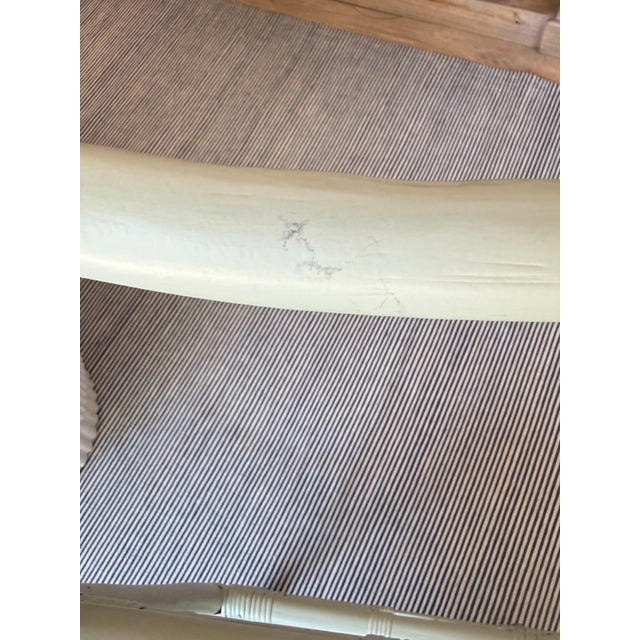 Vintage Sage Green Rattan Bar Cart For Sale In Milwaukee - Image 6 of 6