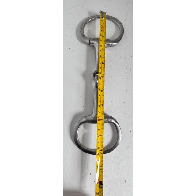 1970s Vintage Equestrian Silver Hinged Snaffle Hit For Sale - Image 5 of 9