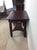 Antique Oak Writing Table With Drawer and Turned Wood Legs on Wheels For Sale - Image 4 of 10