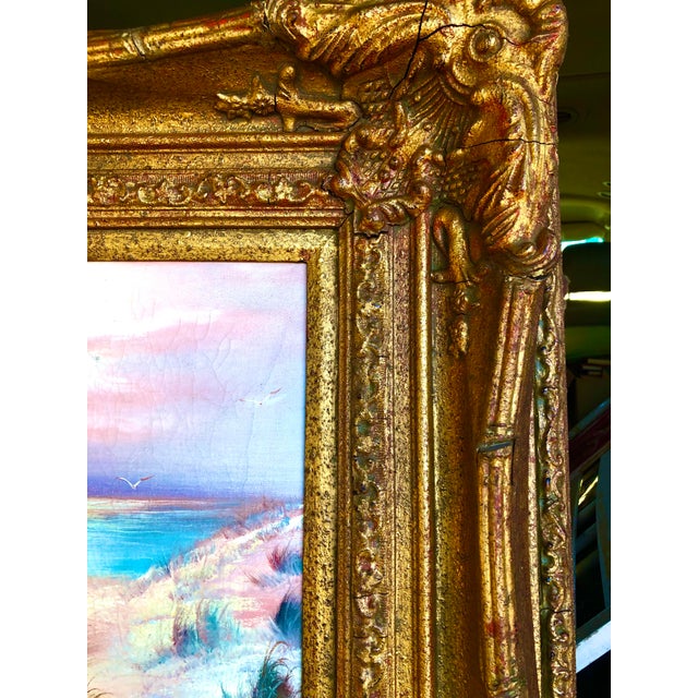 Gold 17th Century 10424 Louis XV Art Frame Gold Gilt Later Period Artwork Heavy Solid Carved Wood Artwork Frame For Sale - Image 8 of 12