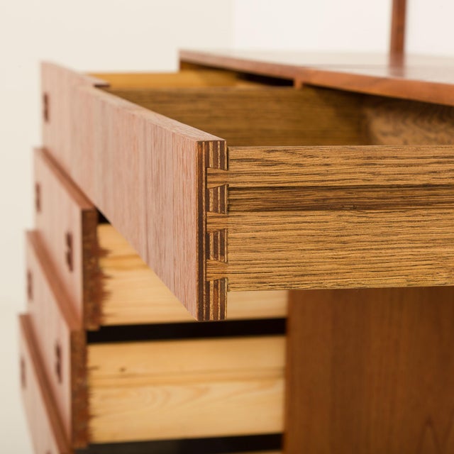 Scandinavian Teak Shelving Unit with Desk, 1970s For Sale - Image 9 of 17