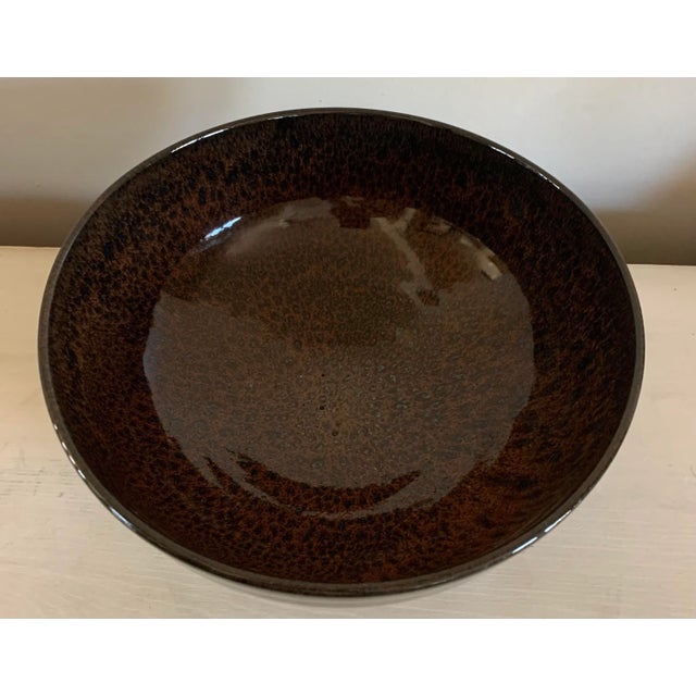 Contemporary Modern Glazed Artisan Made Studio Pottery Centerpiece Bowl For Sale - Image 3 of 8