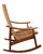 Classic mid century high back woven rope rocker, executed in the manner of Hans Wegner. This example is in good, original...