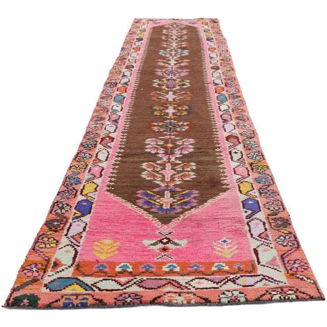 Tribal Vintage Turkish Oushak Rug Runner - 02'05 X 11'04 For Sale - Image 3 of 8