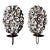Oyster Shell & Wrought Iron Candle Sconces-a Pair For Sale