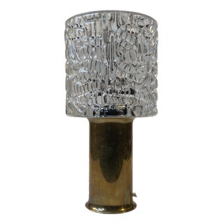 Small Restaurant Table Light in Brass & Glass from Arlus, France, 1960s For Sale