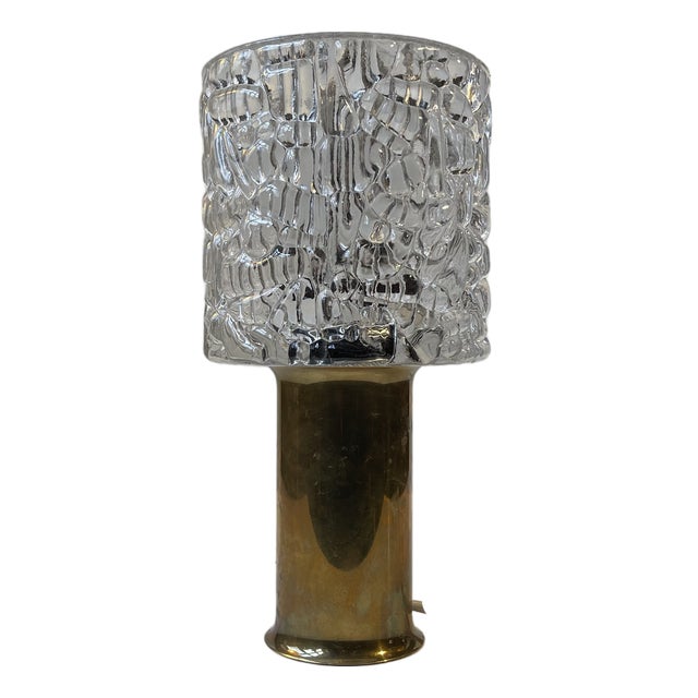 Small Restaurant Table Light in Brass & Glass from Arlus, France, 1960s For Sale