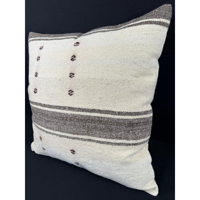 Turkish Hemp Pillow Cushion Natural Beige Dark Brown Pillow Cushion Cover 24x24 #30353 Enhance your home decor with our...