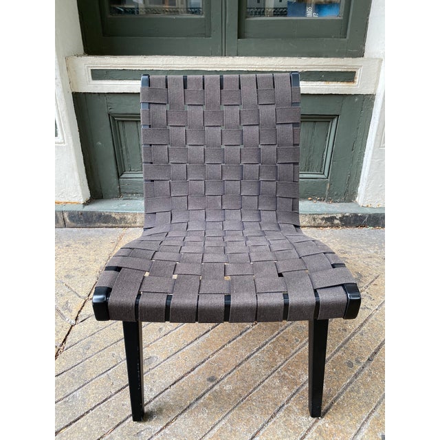 Jens Risom Webbed Black Lounge Chair For Knoll Chairish