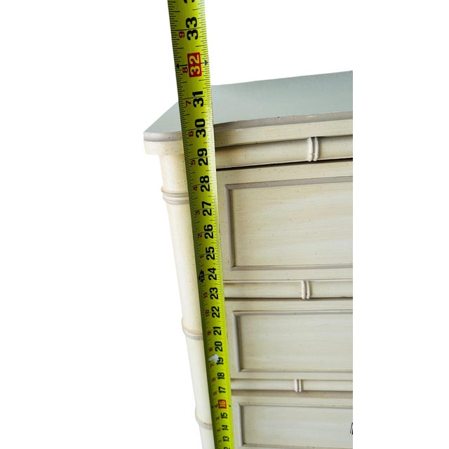 Vintage Henry Link Bali Hai Faux Bamboo Desk & Spindle-Back Chair Set For Sale - Image 11 of 15