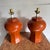 Mid Century Modern Terra Cotta Colored Ceramic Table Lamps- A Pair For Sale - Image 10 of 12