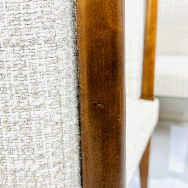 Set of 10 Art Deco Dining Chairs Upholstered in Holly Hunt Fabric For Sale - Image 14 of 15