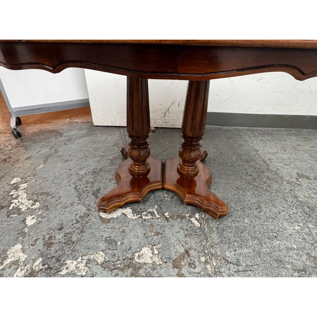 Double Pedestal Extension Dining Table For Sale - Image 11 of 12