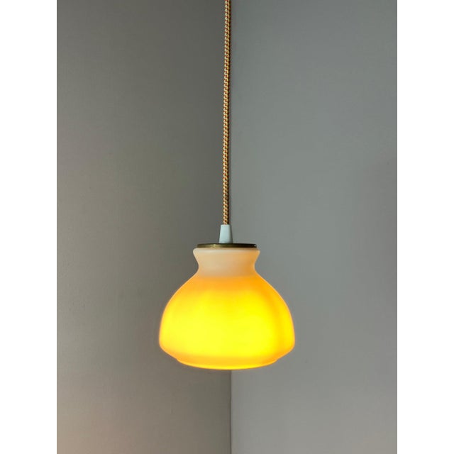White Glass Pendant Lamp from Holmegaard For Sale - Image 5 of 11