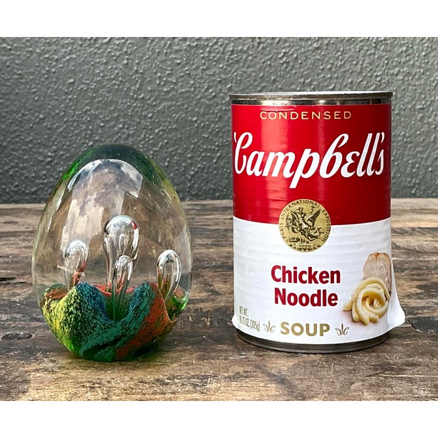 Murano Vintage Italian Glass Egg After Murano For Sale - Image 4 of 12