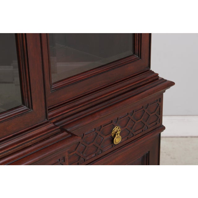 Henkel Harris Model 2386 Mahogany Breakfront For Sale - Image 12 of 18