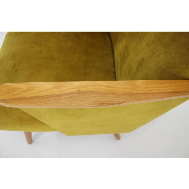Green Beech Armchair, Czechoslovakia, 1960s For Sale - Image 8 of 10