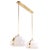 Mid-Century Modern Brass and White Glass Dual-Pendant Light, C. 1960 For Sale - Image 3 of 4