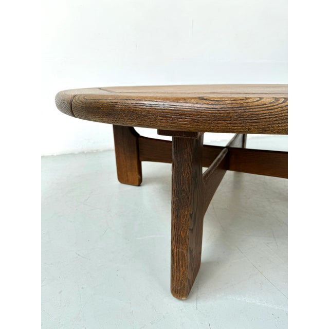 Vintage Danish Brutalist Coffee Table in Oak, 1960s For Sale - Image 6 of 11