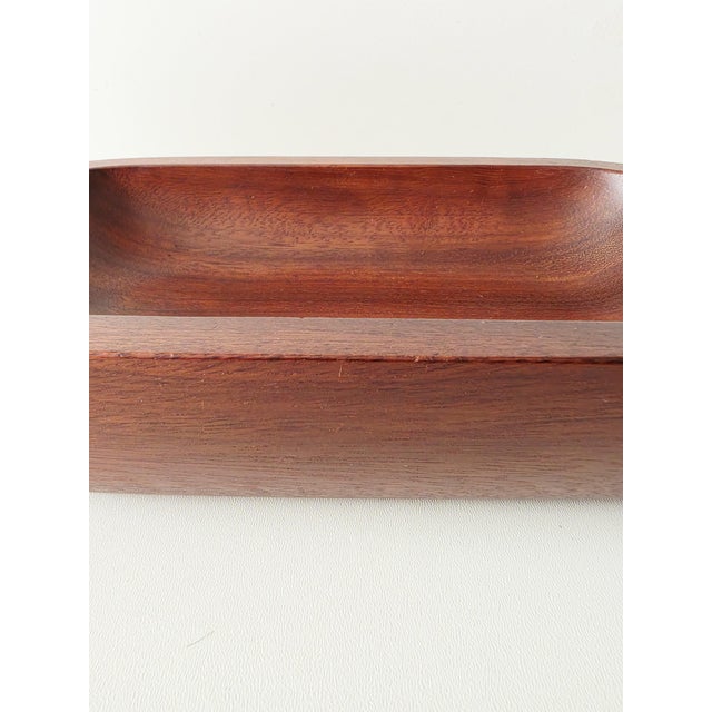 Mid-Century Modern Large Vintage Wooden Fruit Bowl with Brass Handles by Carl Auböck, 1950s For Sale - Image 3 of 18
