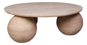 Trinity Travertine Round Coffee Table 40"