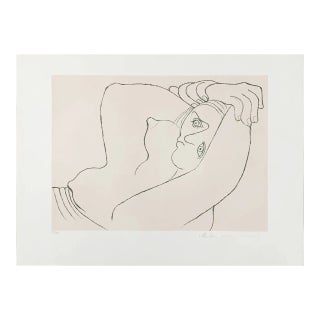 "Femme Couchee" 1980s Pablo Picasso Estate Lithograph For Sale