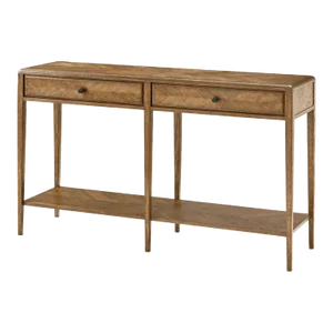 Italian Neoclassical Style Oak Console Table - Light
