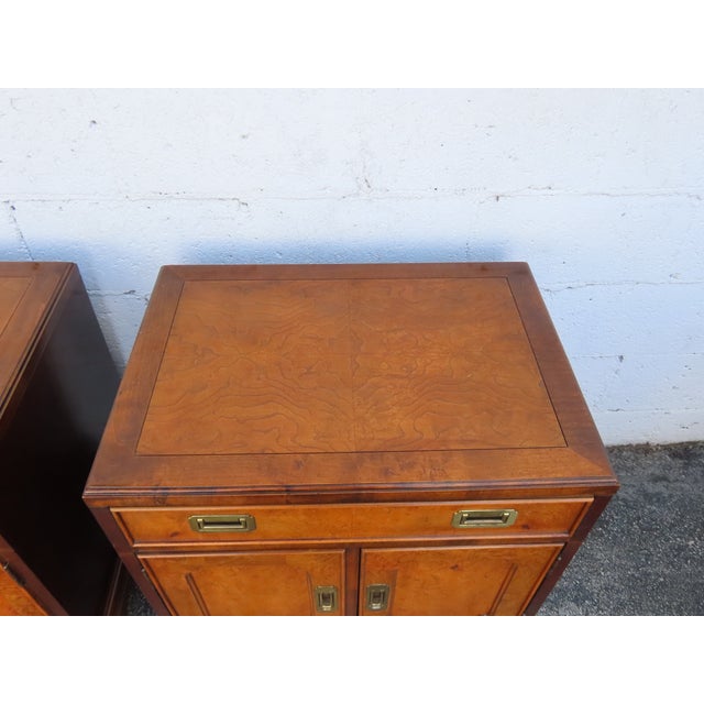 Century Hollywood Regency Nightstands End Bedside Tables a Pair 6363 For Sale - Image 13 of 17