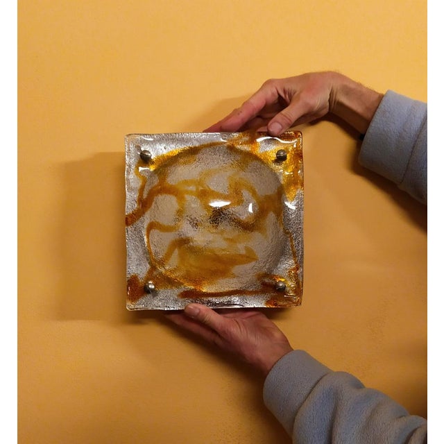This Wall light Is attributed to Mazzega for form and style. Originale Murano glass handmade. This piece is attributed to...