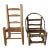 Miniature Rustic Handmade Wooden Chairs For Sale