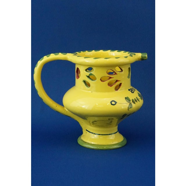 Majolica Ceramic Drink if You Can Jug Vase from Cooperativa Ceramica Imola, Italy, 1920s For Sale - Image 16 of 16
