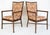 Barbara Barry McGuire Rattan Rawhide Dining Room Chairs, New Upholstery, Set 8 Offered for sale is a set of eight dining...