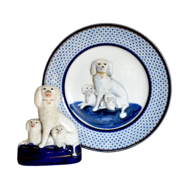 Mathilda and Her Staffordshire Poodle Puppies and Their Portrait by Susannah Carson For Sale - Image 11 of 11