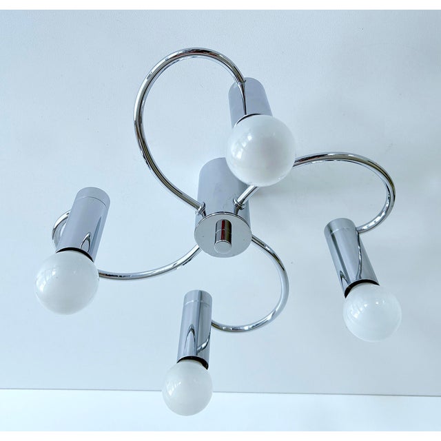 Vintage Helix Ceiling Light in Chrome from Cosack For Sale - Image 4 of 10