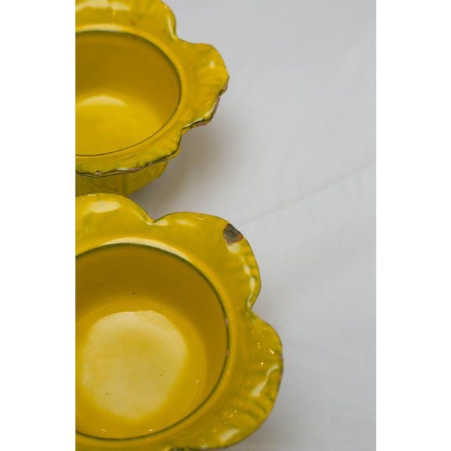 1950s 1950s Italian Majolica Yellow Cabbage Soup Tureens With Lids Glazed Terracotta – Set of 5 For Sale - Image 5 of 18