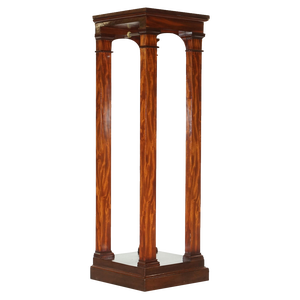 Flamed Hardwood Pedestal from the Spencer House, 1830s