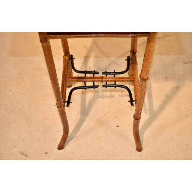 19th Century Faux Bamboo Side Table From France For Sale - Image 4 of 7