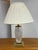 Design Plus Gallery presents an Etched Glass Table Lamp in the Style of Waterford. The lamp has a glass body with star...