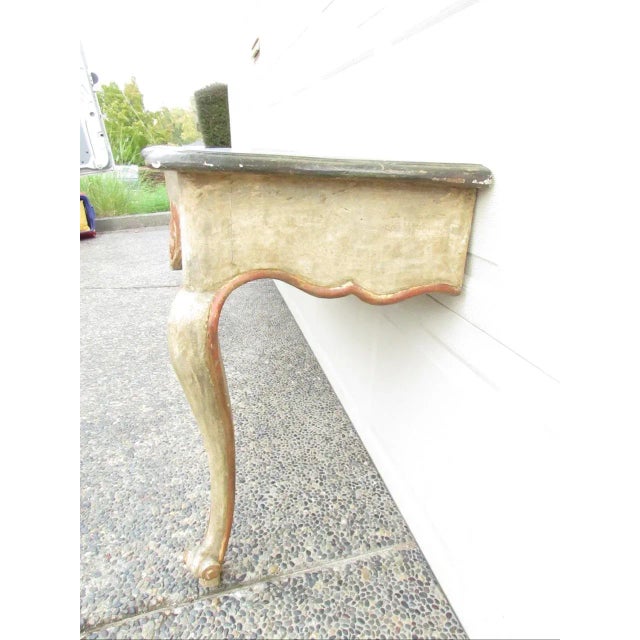 Antique Pair of Painted Italian Console Tables For Sale - Image 4 of 18