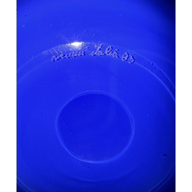 Royal Blue 1983 Venini Cinesi Cobalt Blue Murano Glass Vase by Carlo Scarpa, Made in Italy For Sale - Image 8 of 8