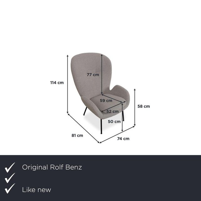 with the Rolf Benz 594, you get a high-backed armchair that perfectly combines comfort and design. The soft curves of the...