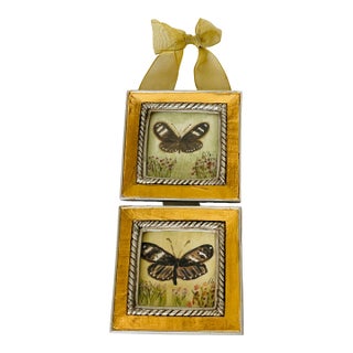 1970s Double Butterflies Original Art Paintings For Sale